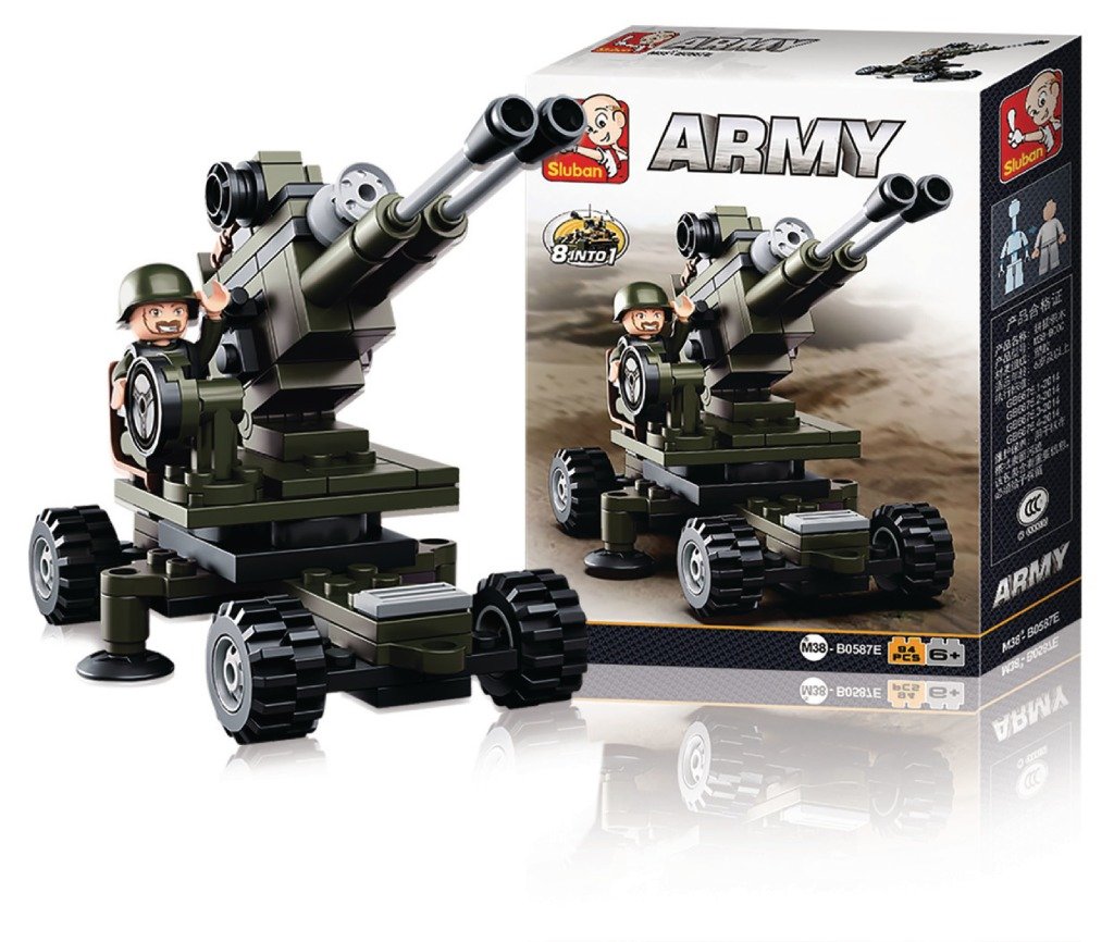 Sluban Sluban101380587E Artillery Building Bricks Set