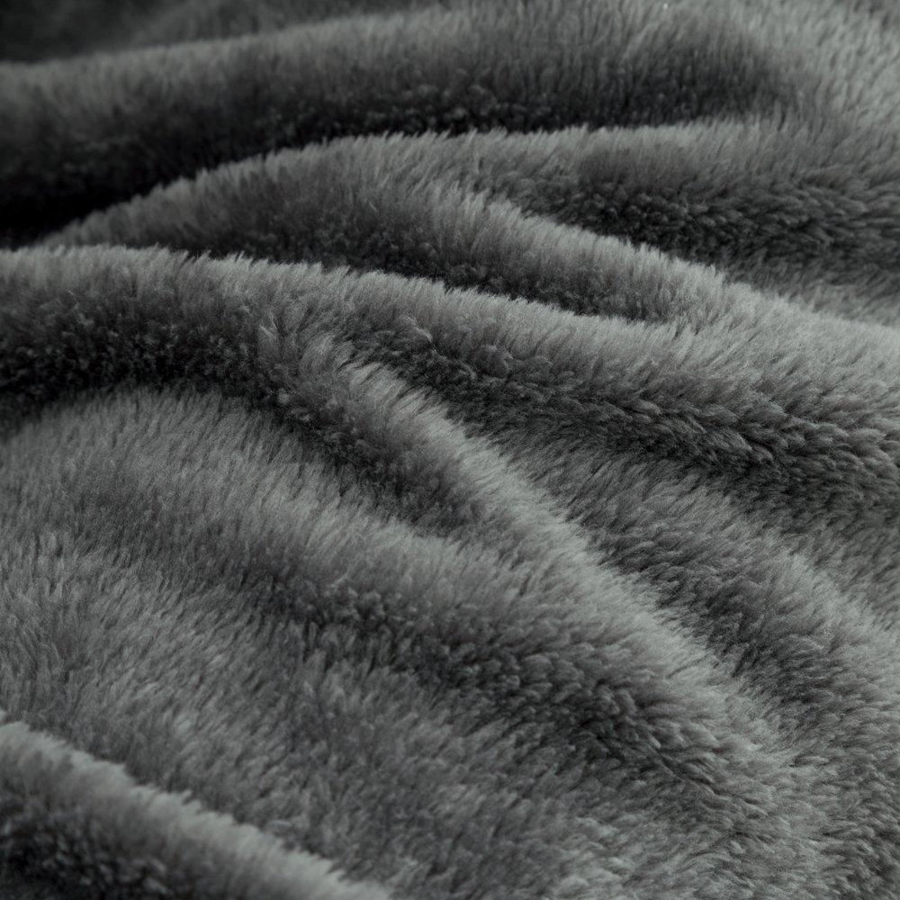 Luxury Fleece Throw Blanket Dark Grey Checkered Pattern Embossed Flannel Bed Throws Twin Size , Fluffy and Soft, Warm Blanket Throw for Couch/Chair 50\