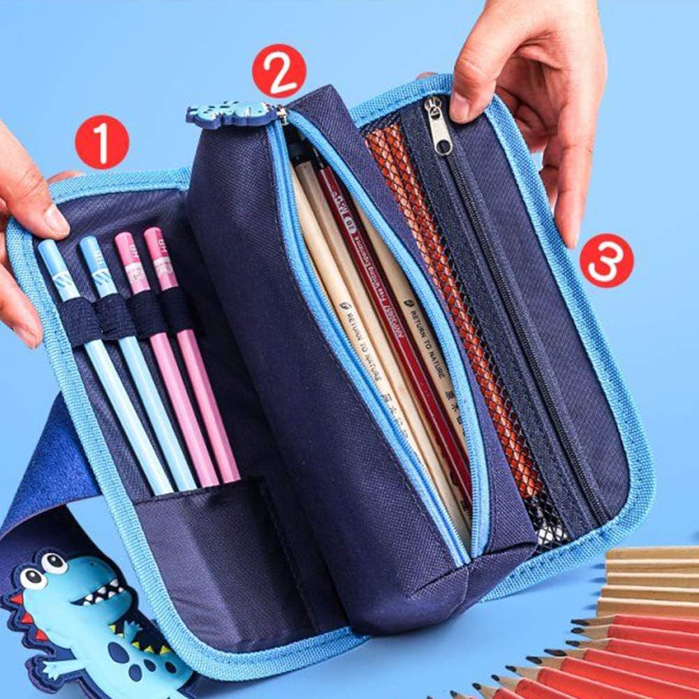 Pencil Case CHEPL Canvas Detachable Pen Bag Cartoon Zipper Closure Stationery Organizer School Stationery for Girl Boy and Adult - Image 4