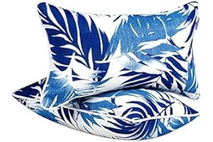 XXPILOS Outdoor Lumbar Pillows - Decorative Pillows with Insert Included Set of 2 Outdoor Pillows for Patio Furniture 12x20 Inch