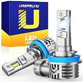 Ursprung H11/H8/H9 led Bulbs,60,000 LM Ultimate Brightness | 6500K Cool White,Plug and Play, Replacement fog bulb ,Quick Installation,Pack of 2