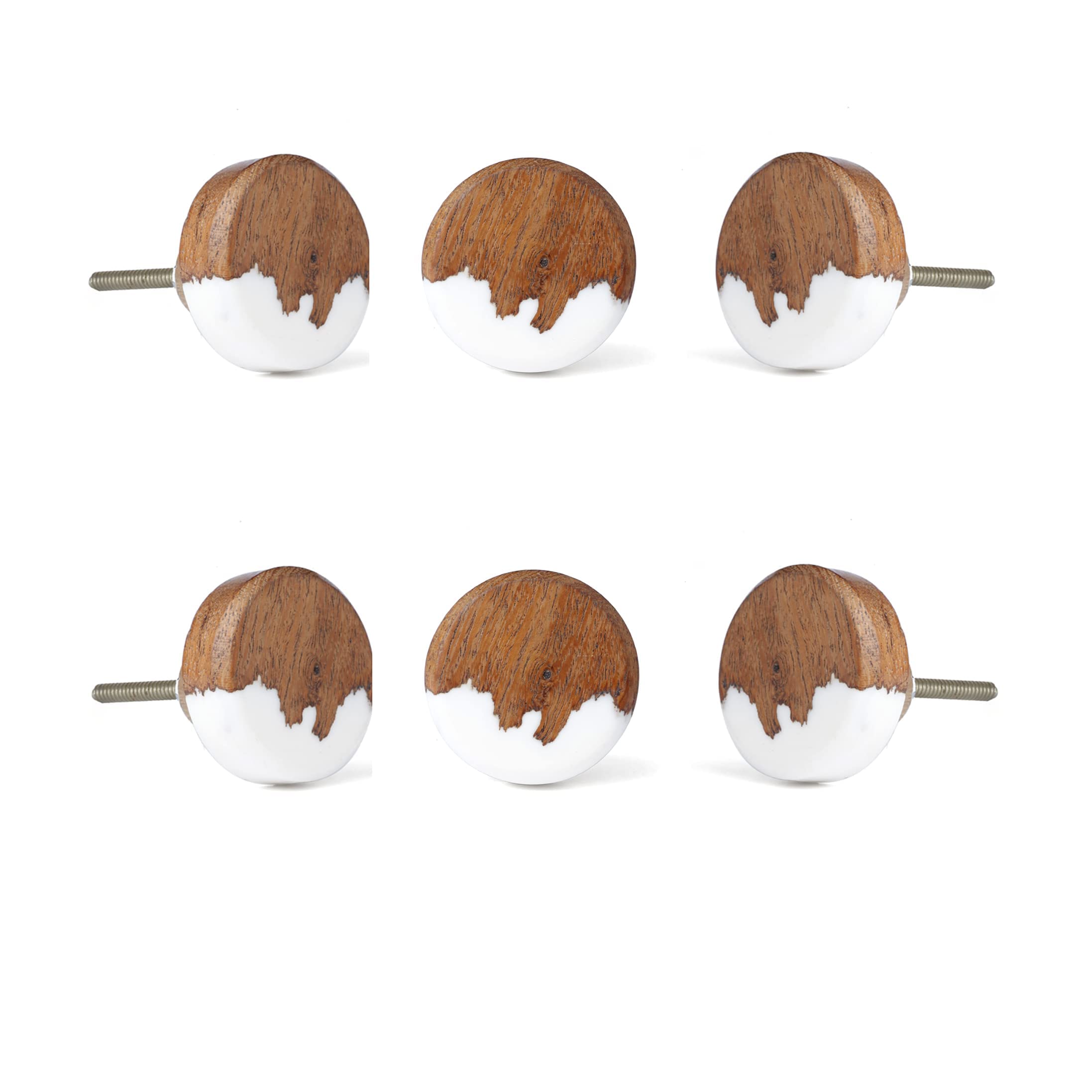 Perilla Home Set of 6 Vienna Knobs Kitchen Cabinet Cupboard Door Knobs Dresser Wardrobe and Drawer Pull (Brown)