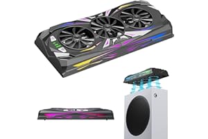 ZAONOOL Cooling Fan for Xbox Series S with 12 RGB Light Modes, Fan Cooling System Accessories, Top Cooler Fan for Console with 3 Level Adjustable Fan Speed, Dual Purpose USB Port for Xbox Series S