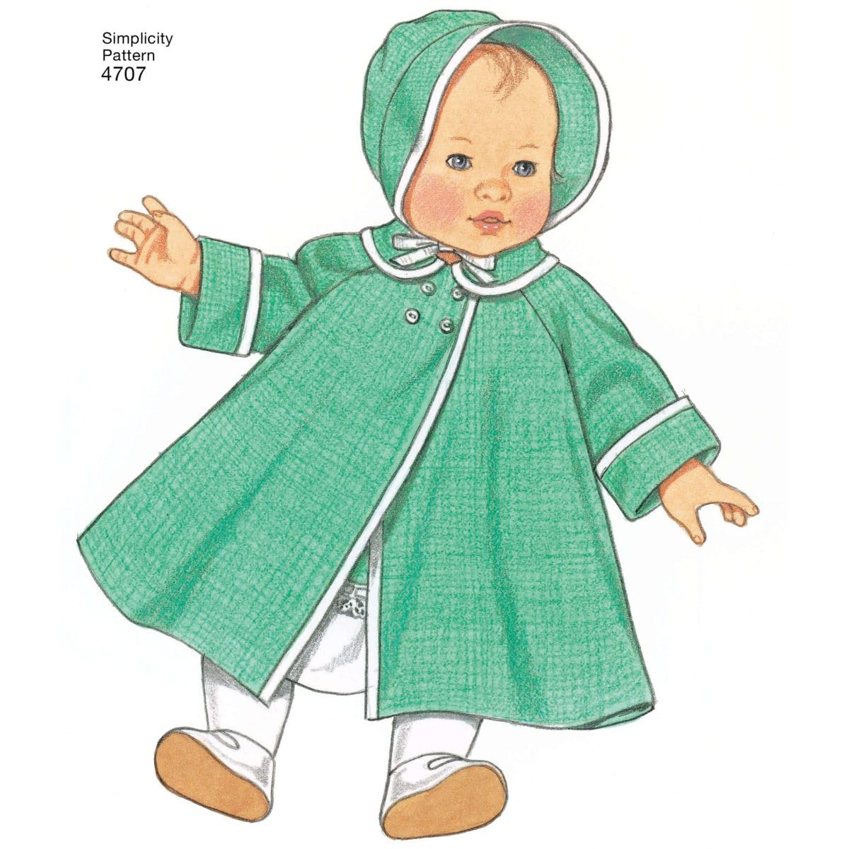 Simplicity 4707 Vintage Baby Doll Clothing Sewing Patterns for Girls by Teri, A (S-L)