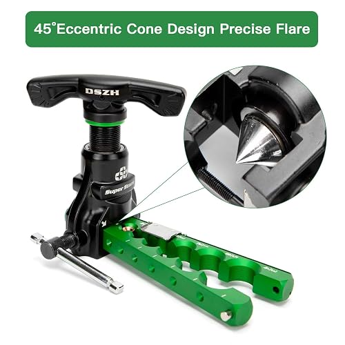 9-Piece Pipe Flaring Tool Kit – Double Flare Dies For Copper, Brass & Aluminum Tubing, Includes Clamp, Spreader & Storage Case (1/2", 1/4", 6mm, 8mm, 10mm Sizes)