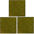 Model Grass Mat, (3pcs, 20"x20"), Model Railway Scenery for Model Scenery