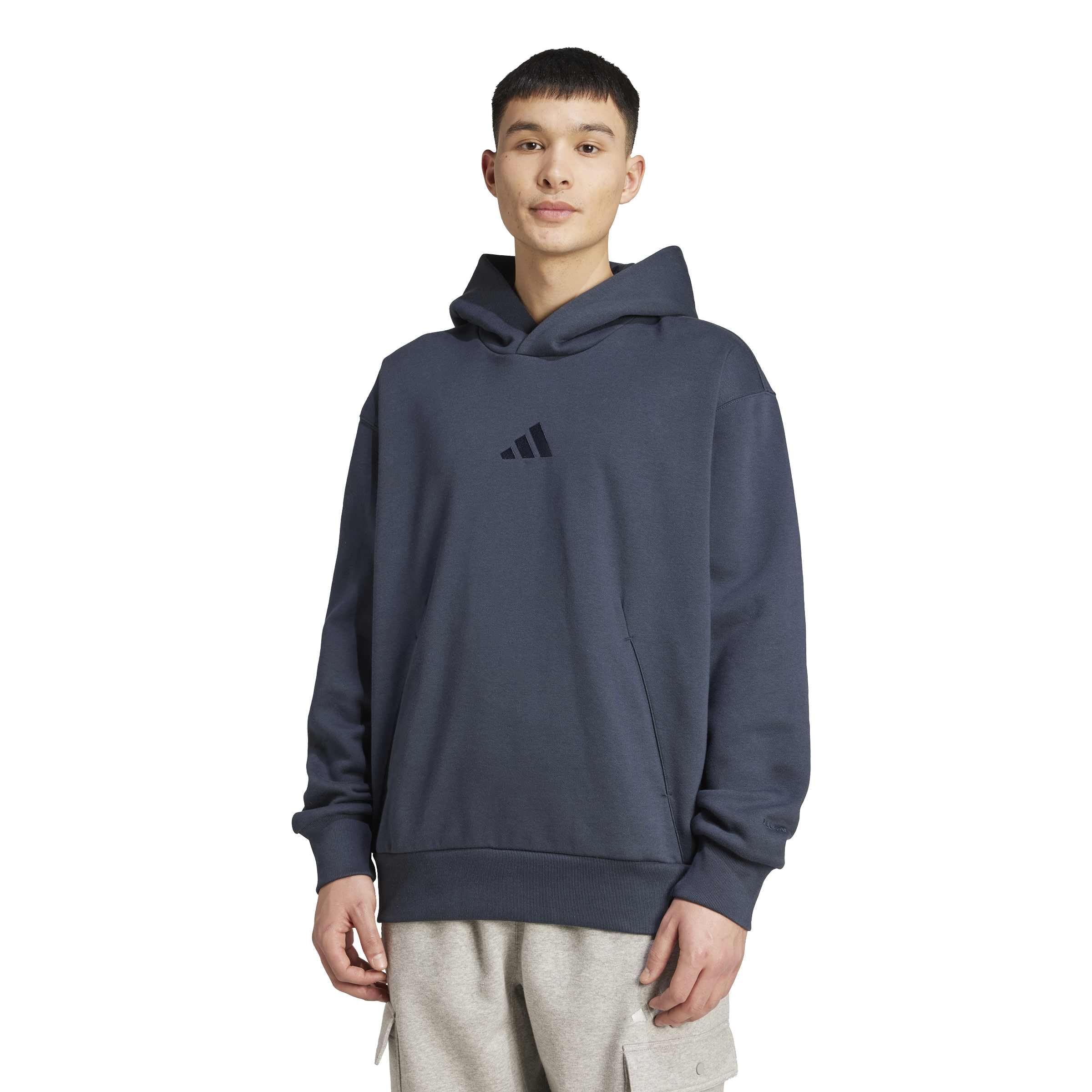 adidas Men's All SZN Fleece Hoodie, Aurora Ink, Medium Image