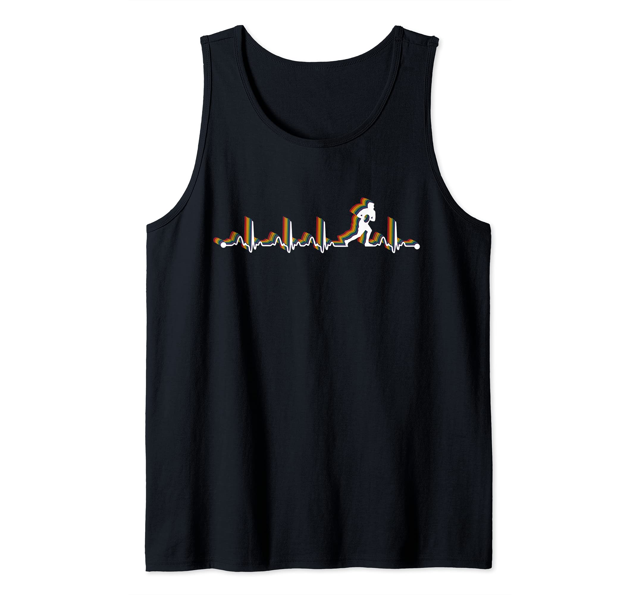 Rugby Retro Heartbeat EKG Vintage for Rugby Player Tank Top