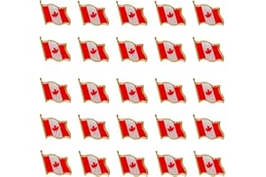 Edditr 25PCS Canada Lapel Flag Pins For Travel (Canada)