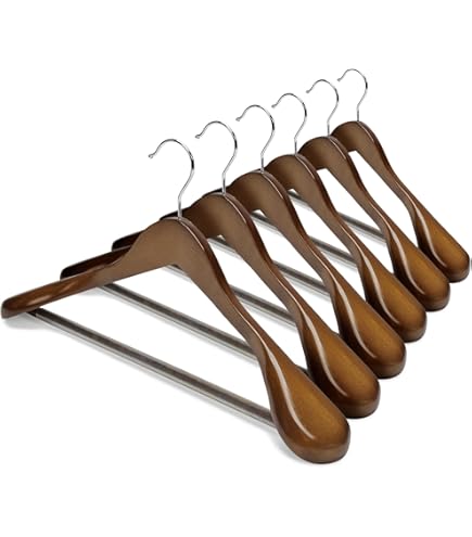 Amazon.com: Amber Home 6 Pack Natural Wide Shoulder Bamboo Wooden