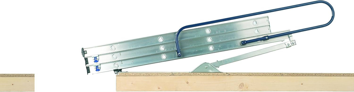 Werner Easy Stow Loft Ladder - 3 Section, Silver - Image 4