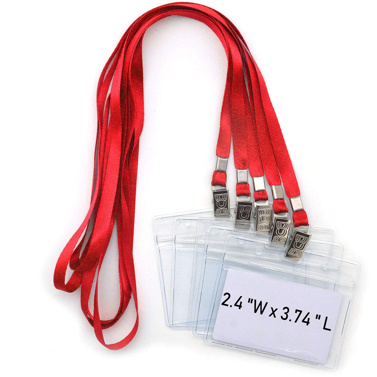 Lanyards with id Holder Name Badges 50 Pcs Horizontal Name Tag Badge Id Card and 50 Pcs Lanyard