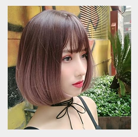 Amazon Co Jp ウィッグ女性ショートヘアウェーブヘッドふわふわかつら 服 ファッション小物