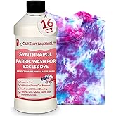 G&amp;K Craft Synthrapol Textile Cleaning Solution, 16 Oz | Removes excess dye, oils, and wax residue from fabrics and yarns, USA-made