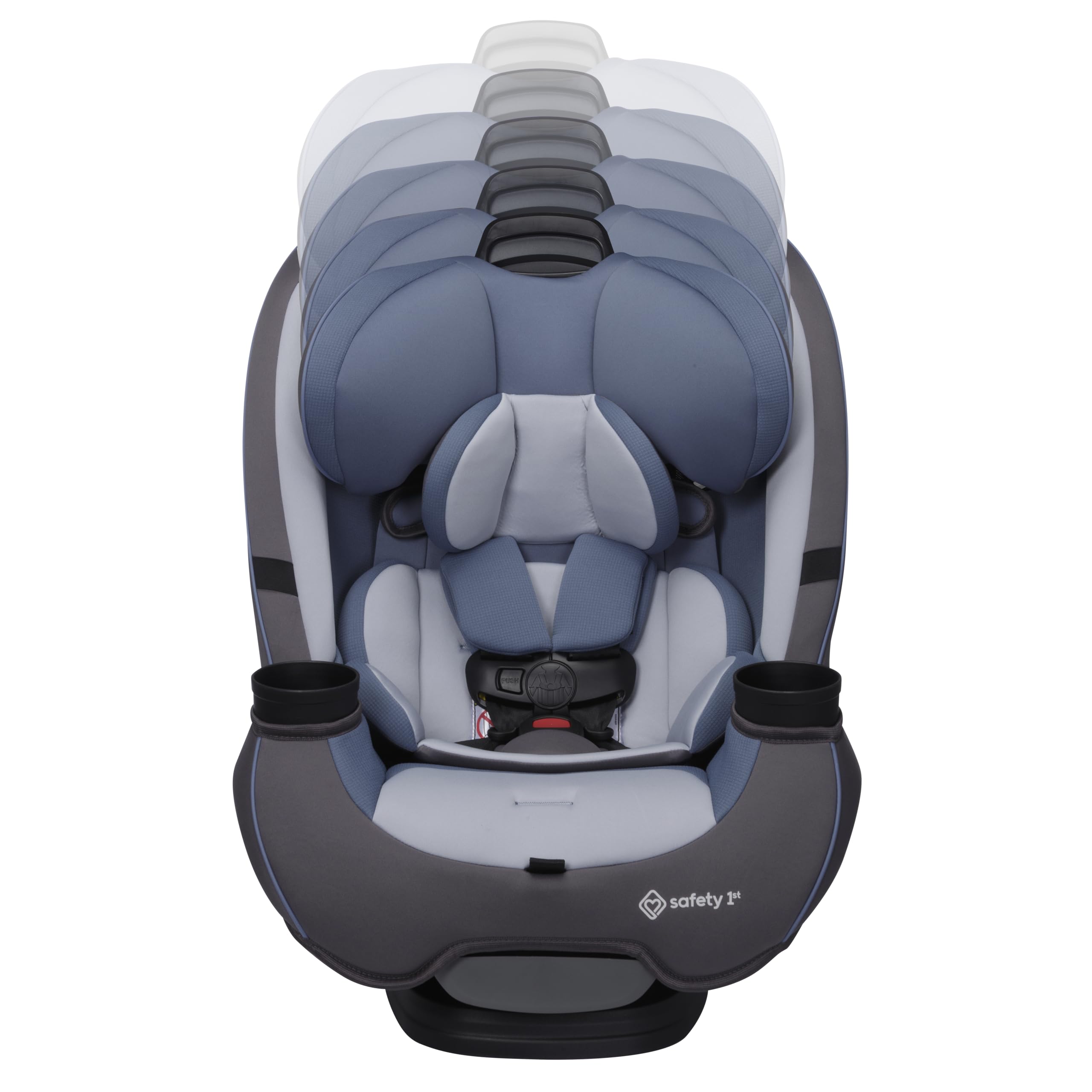 Safety 1st Grow and Go All-in-One Slim Convertible Car Seat, Rear Facing, 5-40 lbs, Forward Facing (30–65 lbs), High Back Booster Seat 40-100 pounds, Alaskan Blue