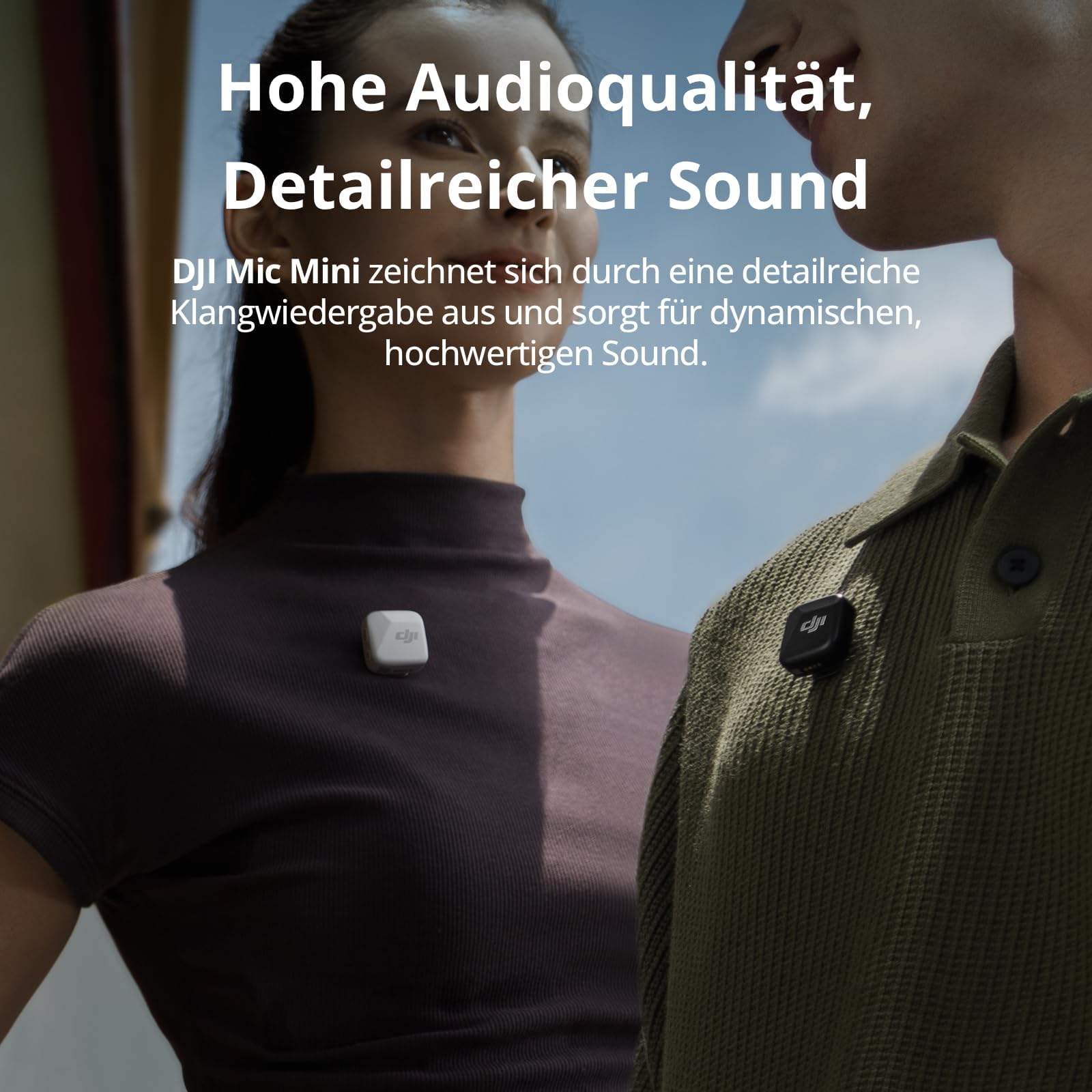 DJI Mic Mini Sender Mikrofon (Infinity Schwarz), Ultraleicht, OsmoAudio, Geräuschunterdrückung, Wireless Mikrofon für Handy/Kamera, iPhone, Android, Vlog, YouTube 3