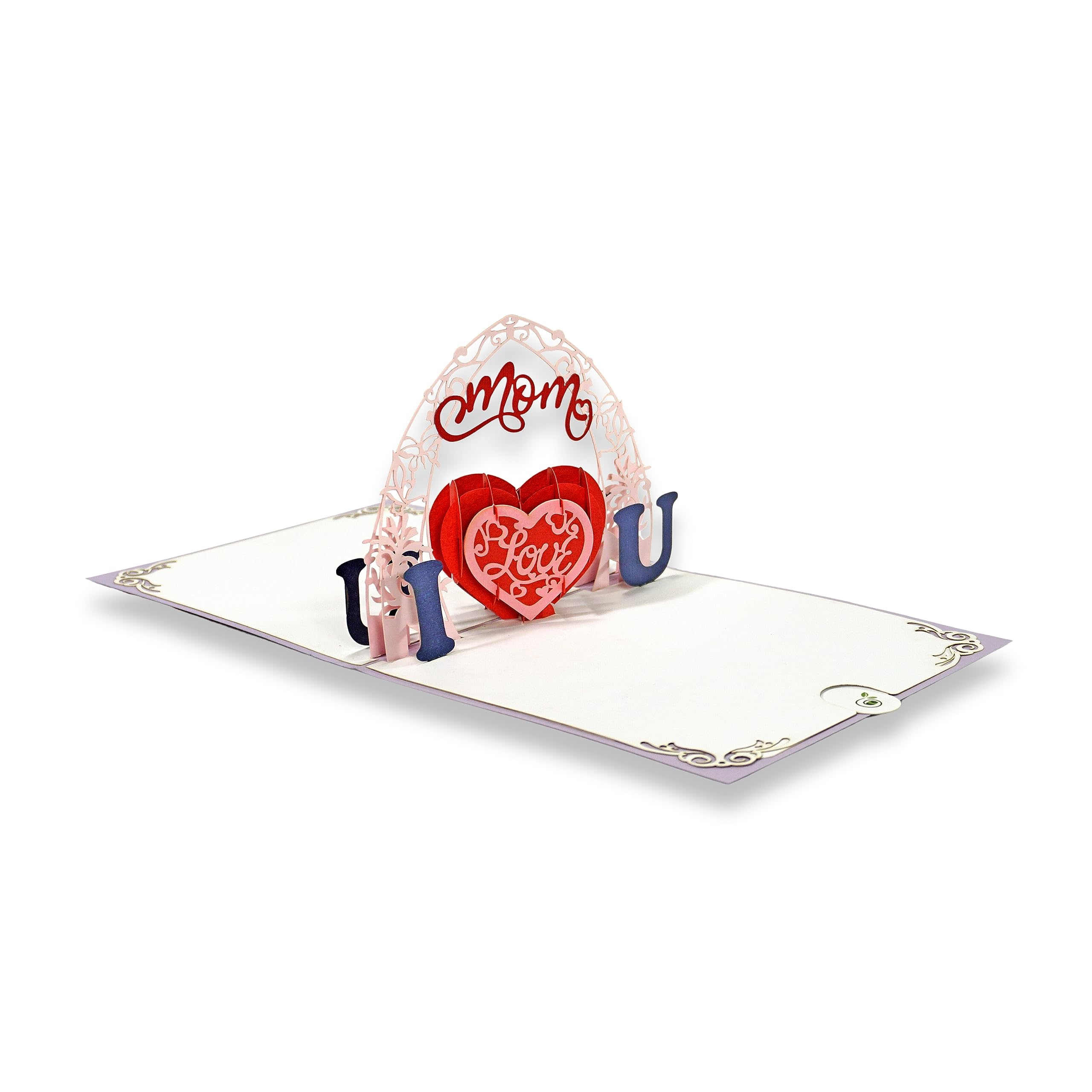 paperdora® 3D Pop-Up Card „Mother“ with Envelope and Wax Seal - Greeting Card Gift Card Gift Certificate Voucher
