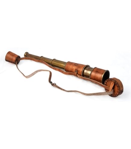 Telescopio Portatile In Ottone Per Pirata - Stile Nautico Con Scatola, Regalo Arredo Casa