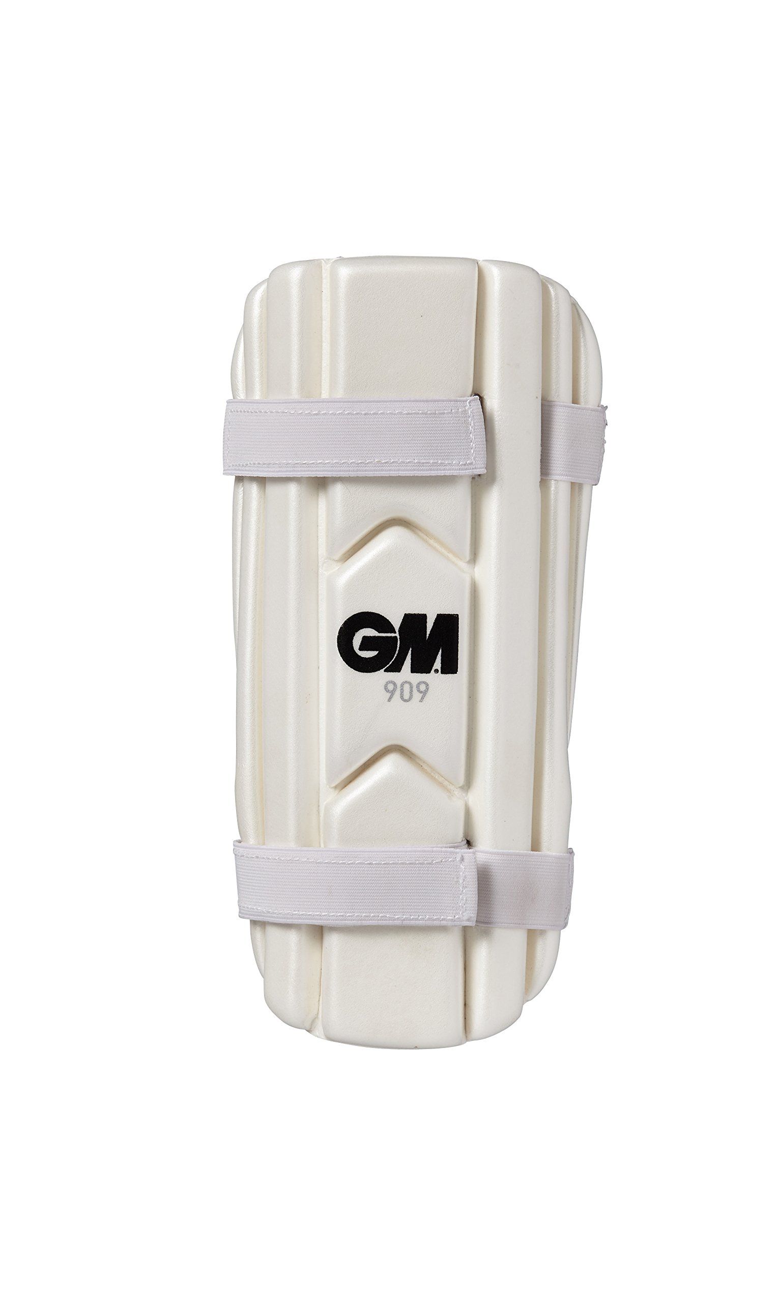 GM | Cricket | Forearm Guard | 909 | Dual Layered High-Density Foam | Soft Elasticated Straps | White | Adult Ambidextrous | Gunn & Moore