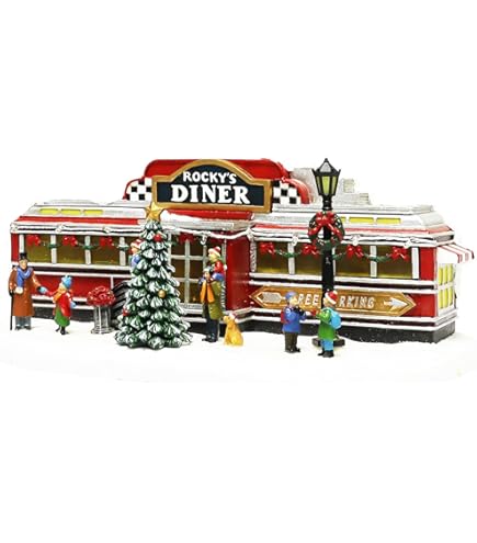 Amazon.com: Department 56 Snow Village Shelly's Diner : Home & Kitchen