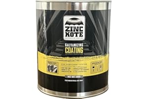 ZINC KOTE GALVANIZED COATING ZincKote Cold Galvanizing Paint/Coating - Cold Galv - 96% Zinc DFT - Steel Corrosion Protection - Reloads Hot Dip Galvanizing - Made in the USA - 10 KG (1 Gallon)
