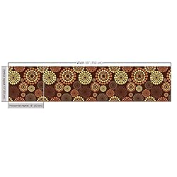 Lunarable Retro Fabric by The Yard, Brown Texture