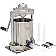 LEM Products Mighty Bite Vertical Stainless Steel 15 Pound Capacity Sausage Stuffer with Plastic Stuffing Tubes
