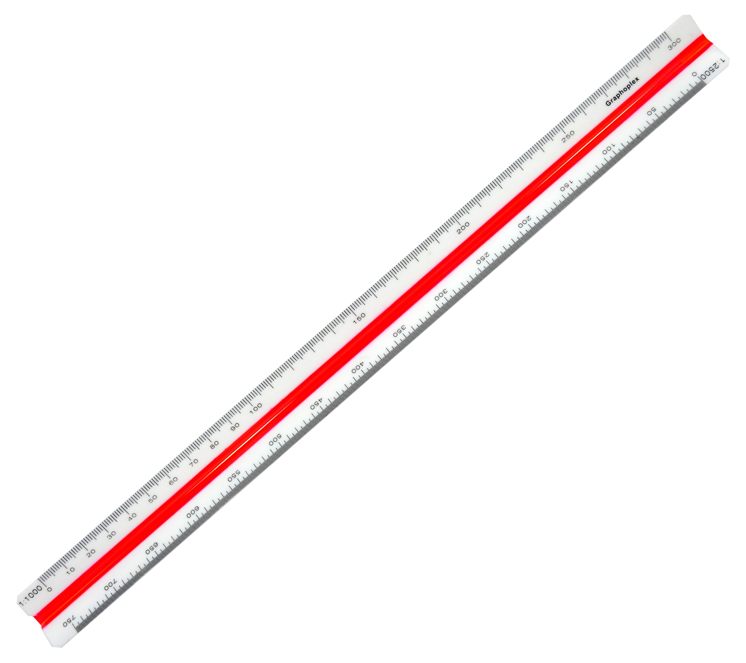 Graphoplex Kutch Me. 370 A Triangular Reduction Ruler 30 cm White