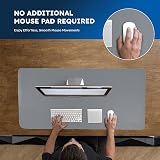 Desiretech Reversible Desk Mat Small 35x60cm Dual-Sided Grey Silver view 8