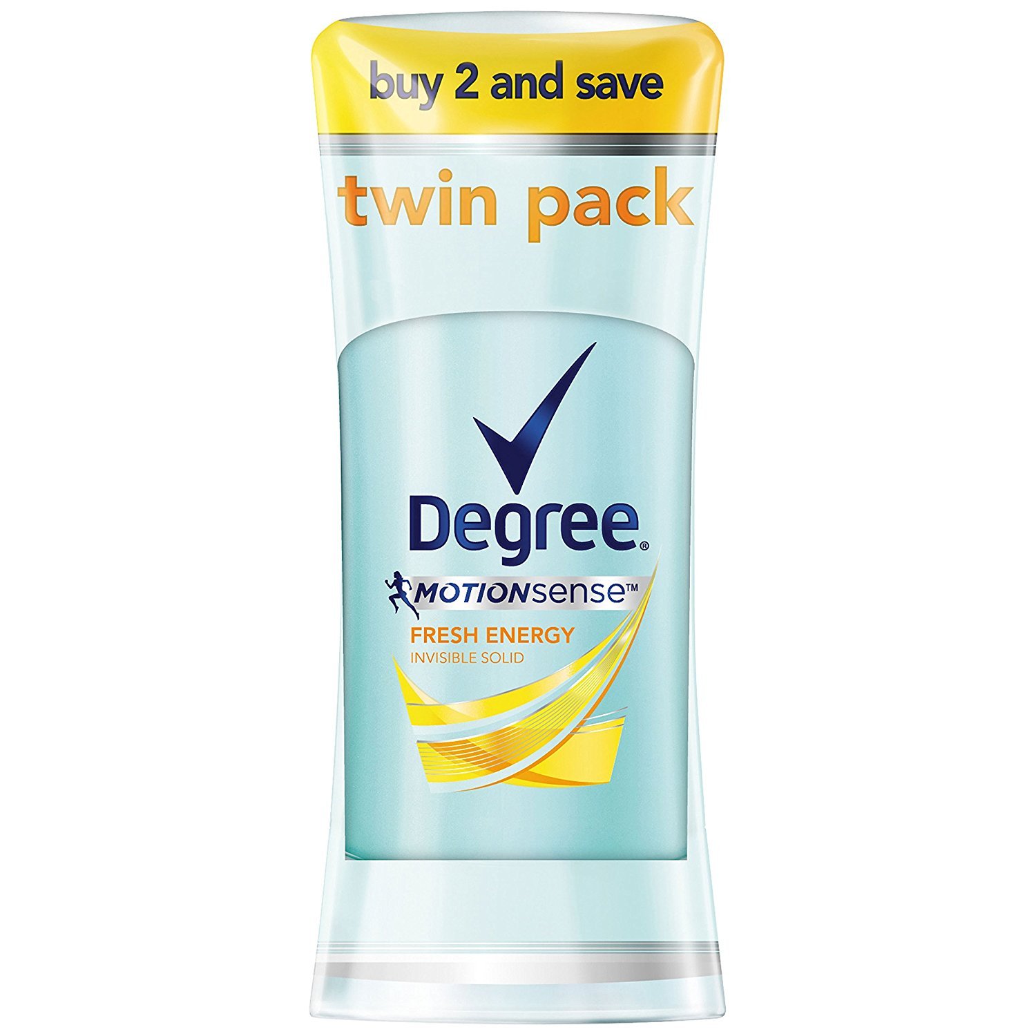 Degree Women Antiperspirant Deodorant Stick Twin Pack, Fresh Energy 2.6