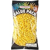 The Beadery - 9x6mm Barrel Pony Bead, Yellow Pearl - 900 Pieces - 750V274