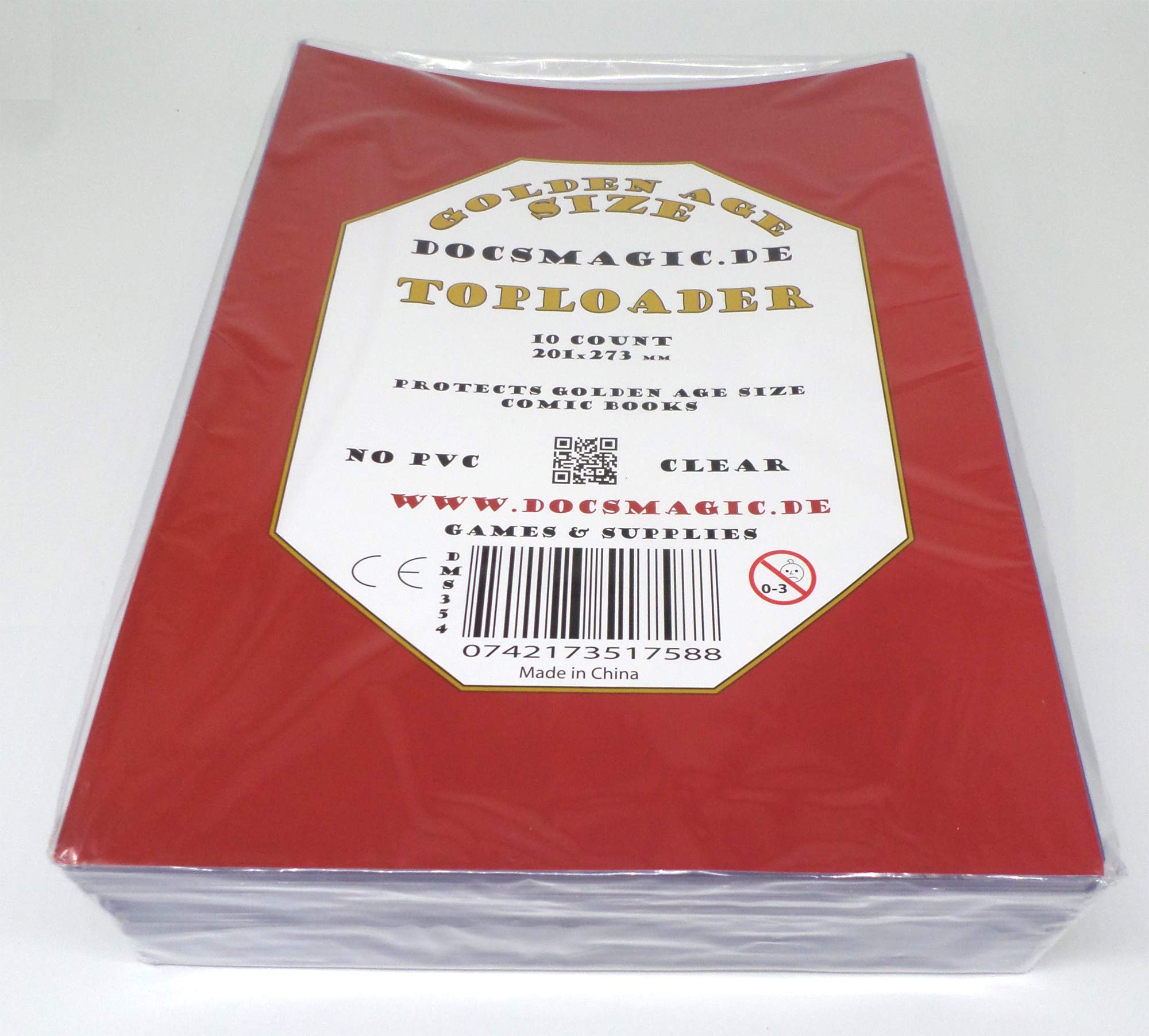 docsmagic.de 10 Golden Age Size Comic Book Toploader - 202 x 280