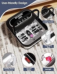 OOAMBB Collapsible Foot Spa with Heat, Bubble and