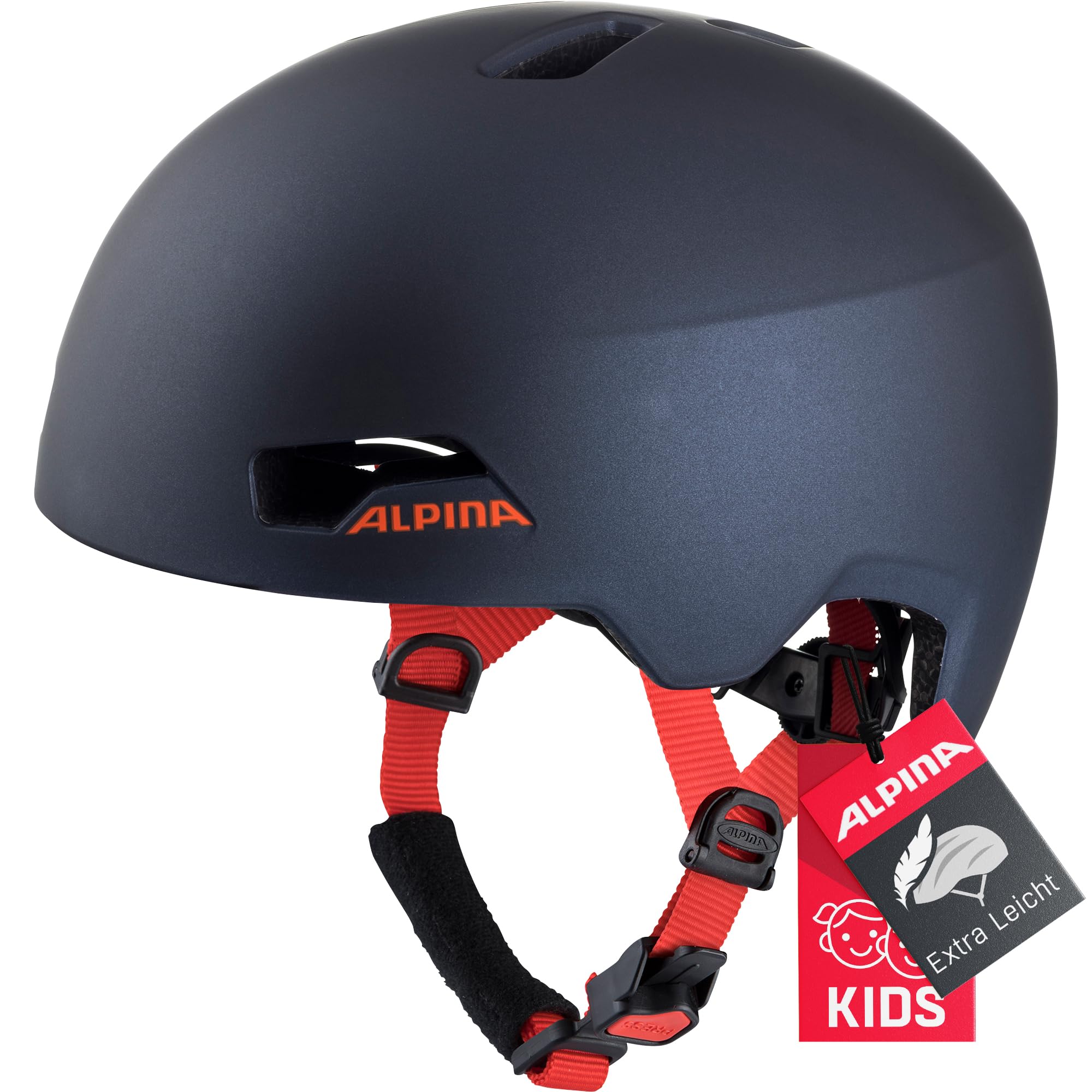 ALPINA Unisex - Children, HACKNEY cycling helmet, indigo matt, 47-51 cm