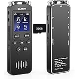 GARMAY Digital Voice Recorder Upgraded 48GB 1536KBPS 3343Hours Recording Capacity 32H Battery Time Voice Activated Recorder w