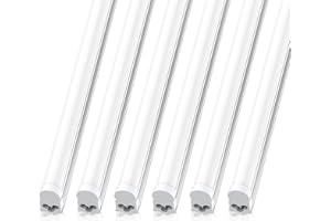 JESLED LED Shop Light 2FT, 10W, 1100LM, 6500K Super Bright White, 2 Foot T5 LED Tube Lights for Garage, Workshop, Under Cabin