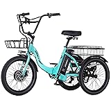 Soumye Electric Tricycle for Adults,20" Folding