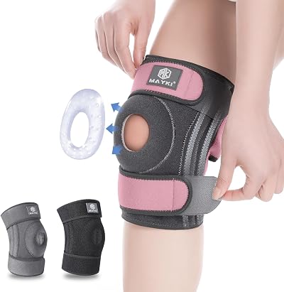 MAYKI Knee Brace for Women Patella Gel Pad 2 Adjustable Straps Breathable