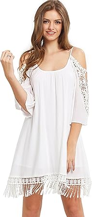 womens white beach dress