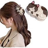 Hapdoo Cat Gifts for Women, Cute Animal Hair Claw Clips Cat Lover Gifts for Girls, Funny Pet Themed Hair Accessories Memorial Gift for Mother's Day, Birthday