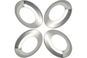 Jolux Trim Ring for 5/6 Inch Recessed can Lighting Downlight，Outer Diameter 7.60-inch, Inner Diameter 4.45-inch, Flush Mount,