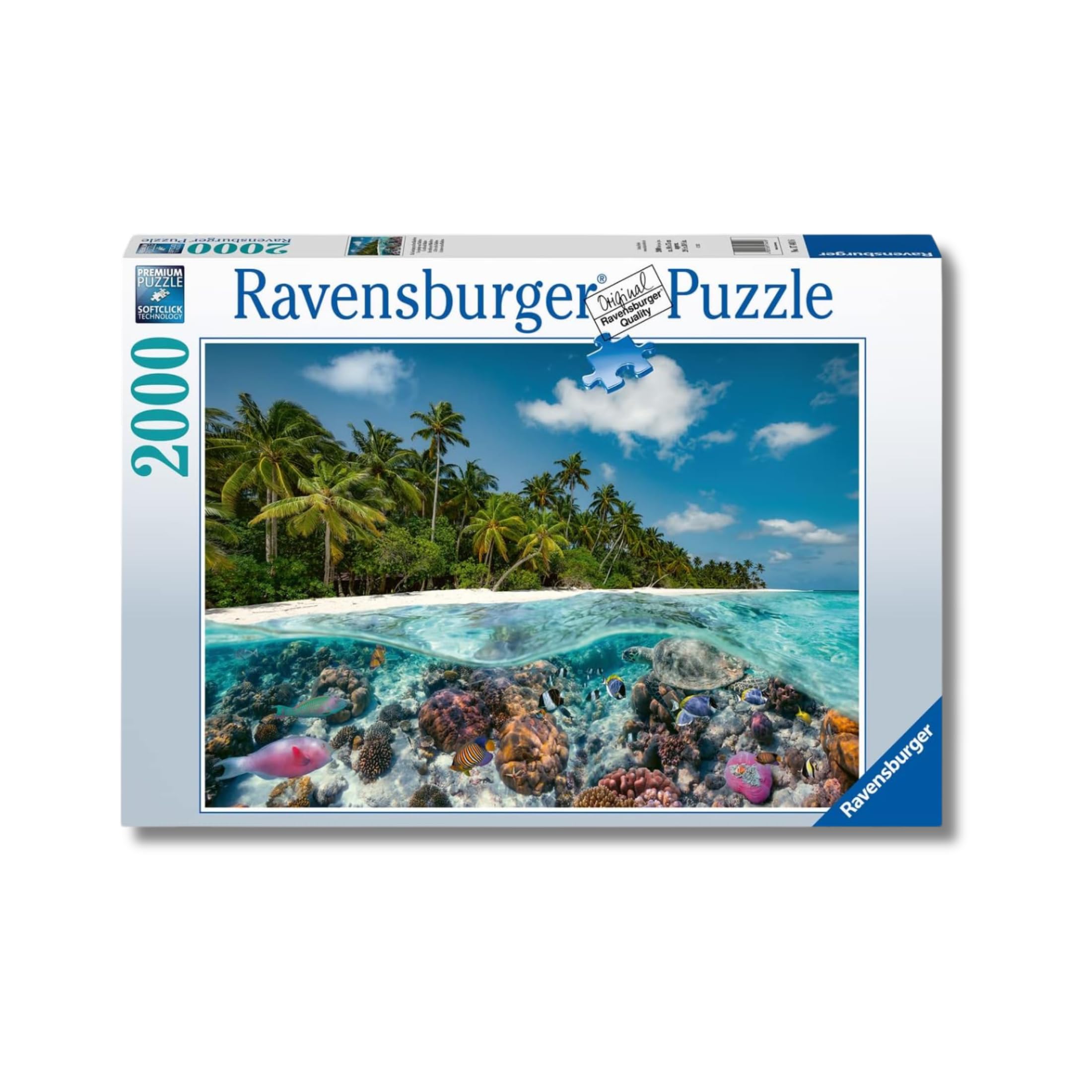 Ravensburger Puzzle 2000 Pezzi Un tuffo alle Maldive – Puzzle Adulti +14 anni, 98 x 75 cm, Puzzle per Adulti, Collezione 2000 Pezzi, Idee Regalo