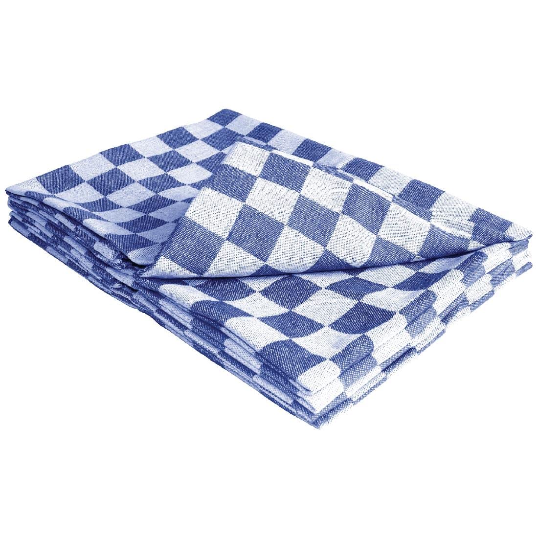 Vogue Blue Chef Cotton Tea Kitchen Towel - Thick and Absorbent, Rapid Drying and Heat Protection E578