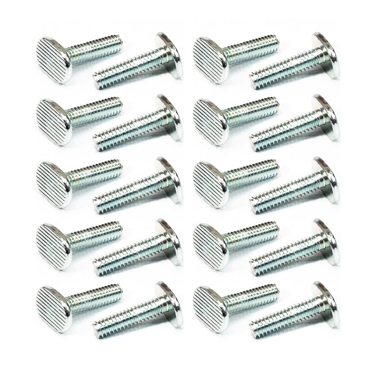 POWERTEC 1/4"-20 T Track Bolts 20 Pack for T Track, 1 Inch Long T Slot Bolts for Universal T Track, T Track Accessories for Woodworking Jigs and Fixtures (QTB1004)