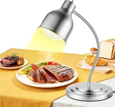 YJINGRUI 250W Food Heat Lamp Commercial Buffet Warmer Adjustable Gooseneck