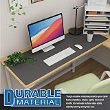 K KNODEL Large Office Leather Desk Mat 120x43cm Dark Gray view 3