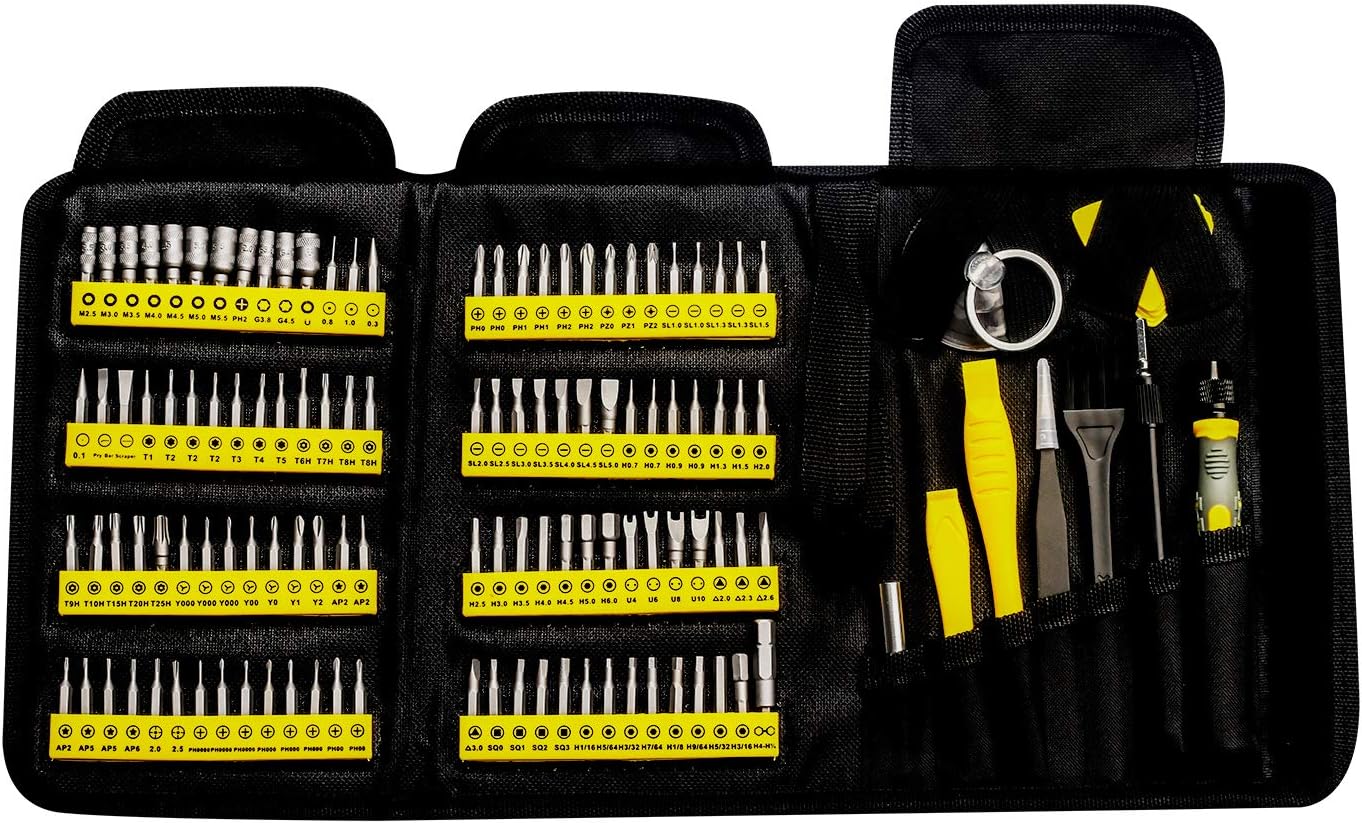 KER Precision Screwdriver Set, 126 in 1 Small Repair Tool Kit with Portable Bag for iPhone Mac iPad Tablet Laptop Xbox PS3 PS4 Eyeglasses Watch Cell Phone PC Camera: Home Improvement