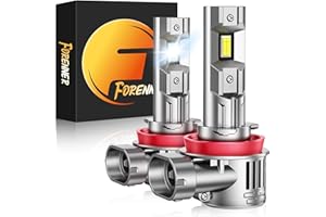 FORENNER Fahren Upgraded H11 Bulbs, 38000LM Super Brighter 1:1 Size Plug-N-Play H8 H9 Bulbs, 6500K Cool White Fog Light Bulb, 60,000 Hours Lifespan, Pack of 2