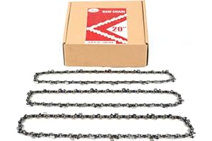 PETOX 20 Inch Chainsaw Chain 3-Pack 72 Drive Links, 3/8" Pitch, 0.050" Gauge, Fit for Husqvarna, Stihl, Craftsman, Dolmar, Earthwise Chainsaws and More-E72