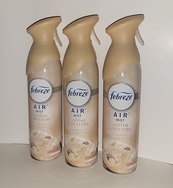 FEBREZE AIR MIST SOOTHE & RESTORE MOOD-ENHANCING HOME AIR FRESHENER SPRAY AEROSOL 3 CAN